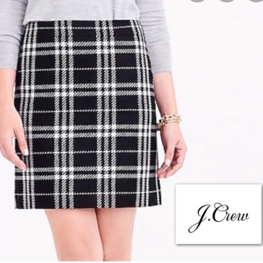 JCrew Factory Plaid Wool Mini size 10